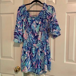 Lilly Pulitzer Calla Off the Shoulder Romper